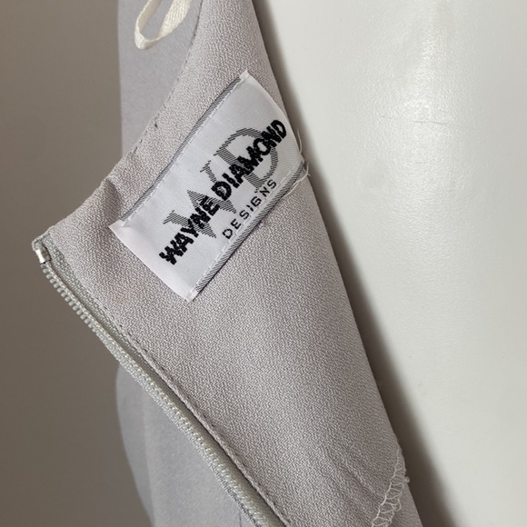 Vintage Wayne Diamond Design Maxi Dress Gray Size XL - Picture 6 of 7